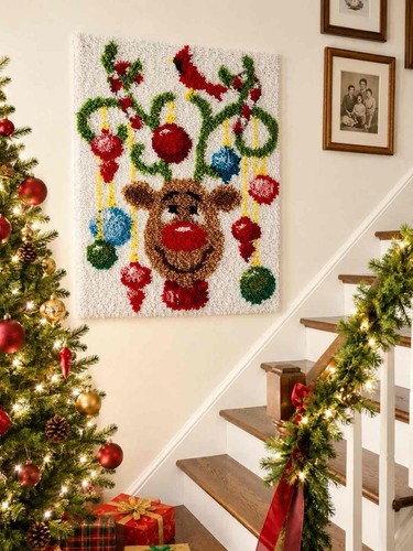 Christmas reindeer latch - christmas,